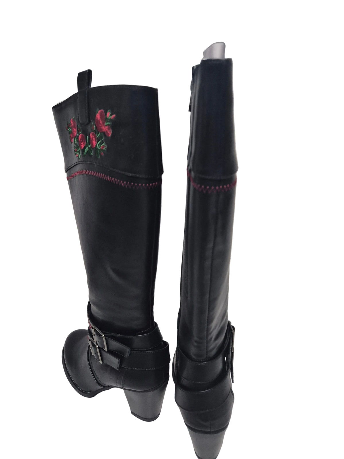 sheego by Joe Browns wadenhohe Stiefel Cowboystiefel, schwarz, Gr. 38 XL