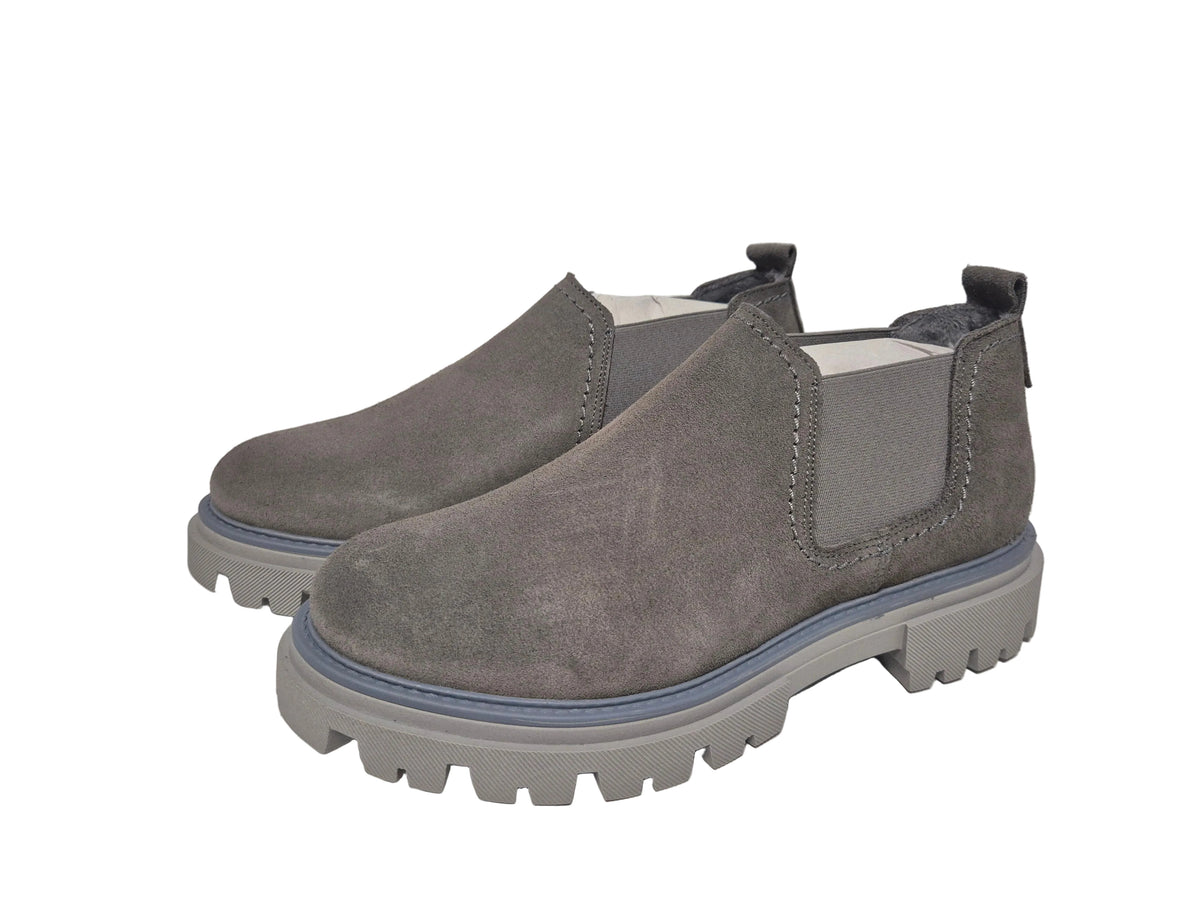 Heine Kurzstiefelette Schuhe Boots Veloursleder, grau, Gr. 41