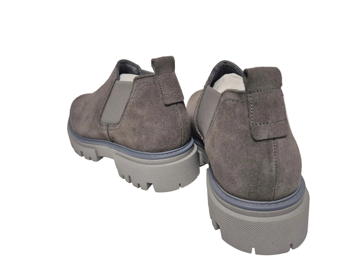 Heine Kurzstiefelette Schuhe Boots Veloursleder, grau, Gr. 41