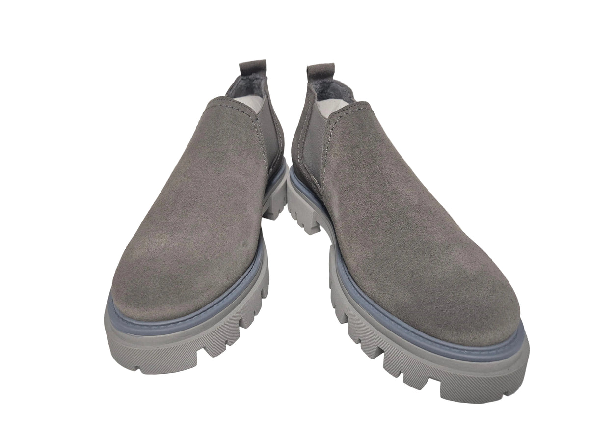 Heine Kurzstiefelette Schuhe Boots Veloursleder, grau, Gr. 41