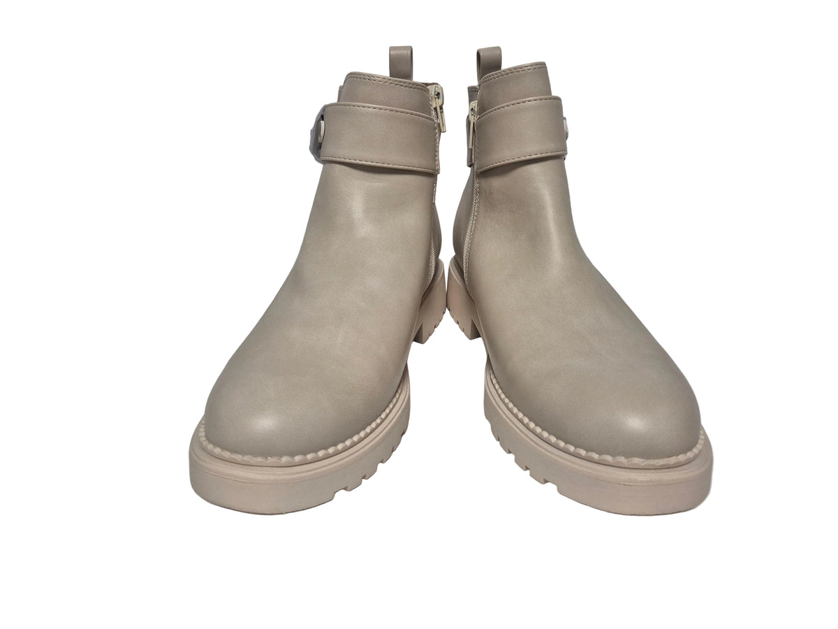 Heine Stiefeletten Boots Blockabsatz, beige, Gr. 41