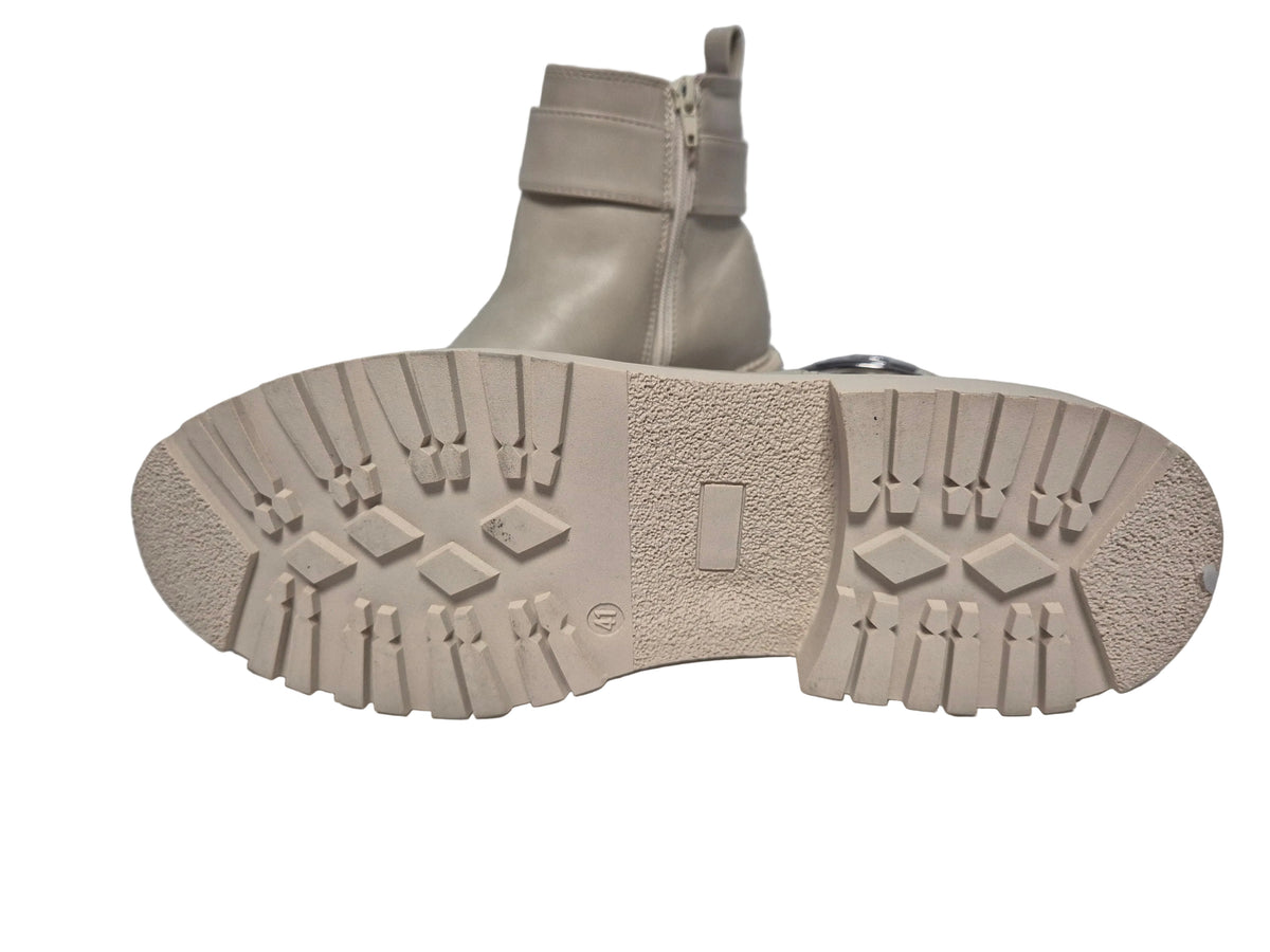Heine Stiefeletten Boots Blockabsatz, beige, Gr. 41