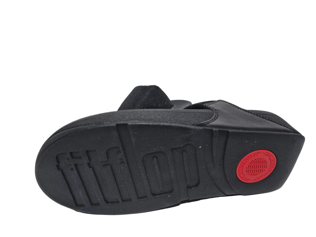 FitFlop Lulu Glitter Toe-Thongs Zehentrenner, schwarz, Gr. 41