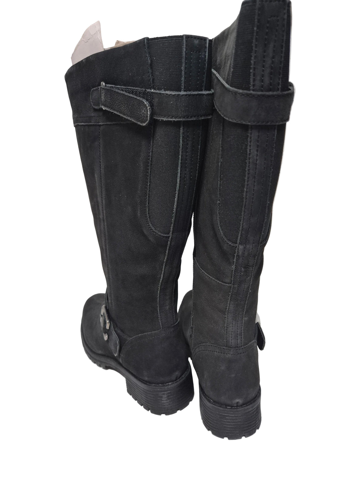 sheego Wadenhohe Weitschaftstiefel aus Leder, schwarz, Gr. 41 XXL