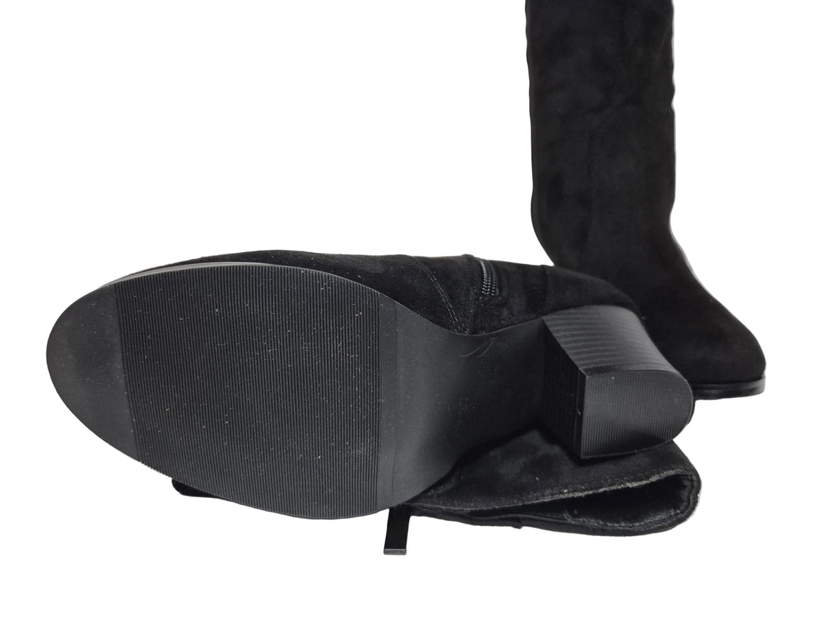 sheego Wadenhohe Weitschaftstiefel, schwarz, Gr. 37 XL