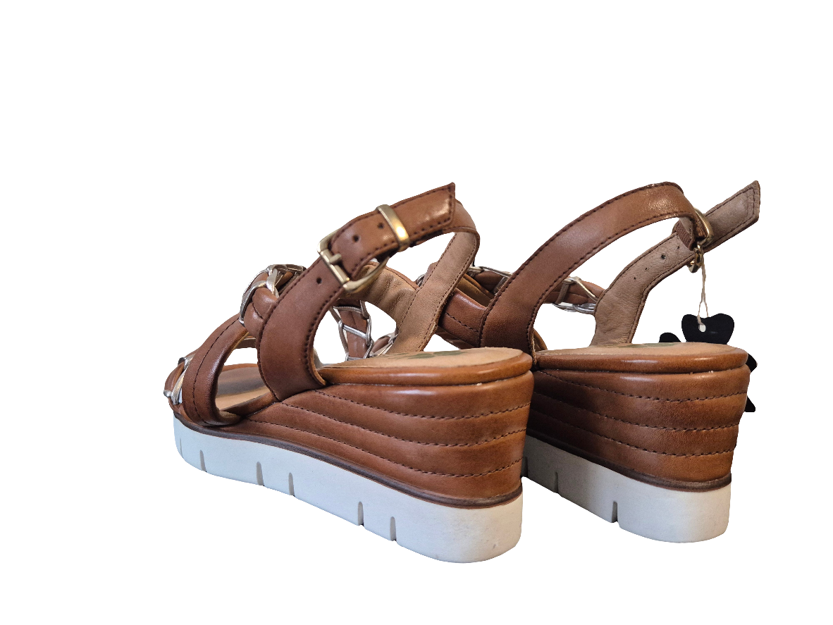 Marco Tozzi Sandalette Keilabsatz braun Gr. 39