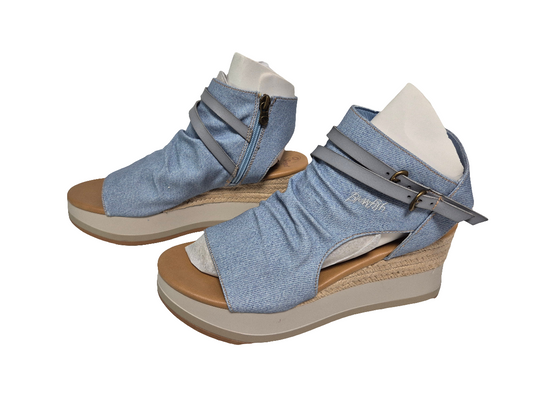 Blowfish Malibu Keilsandalette hellblau Gr. 40