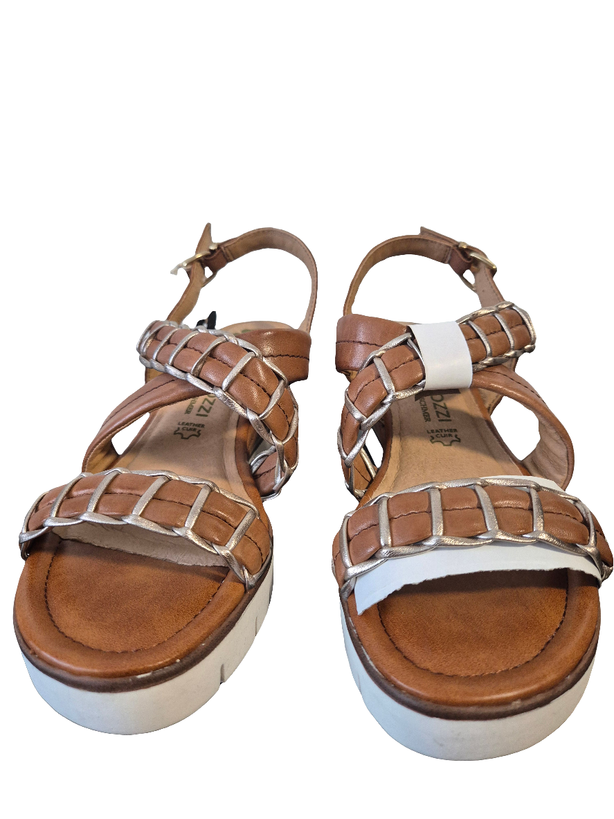 Marco Tozzi Sandalette Keilabsatz braun Gr. 39