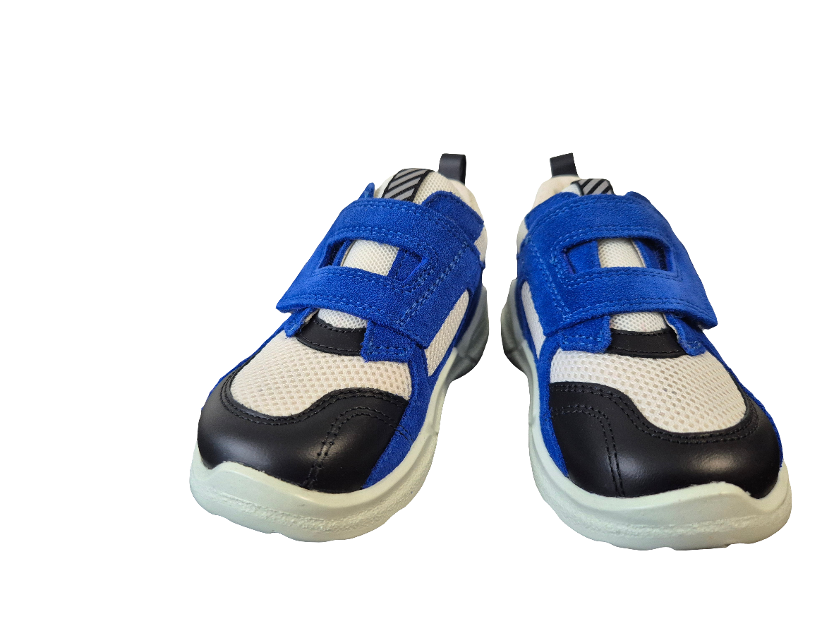 ECCO Biom Lauflernschuh Sneaker weiß/blau/schwarz Gr. 22