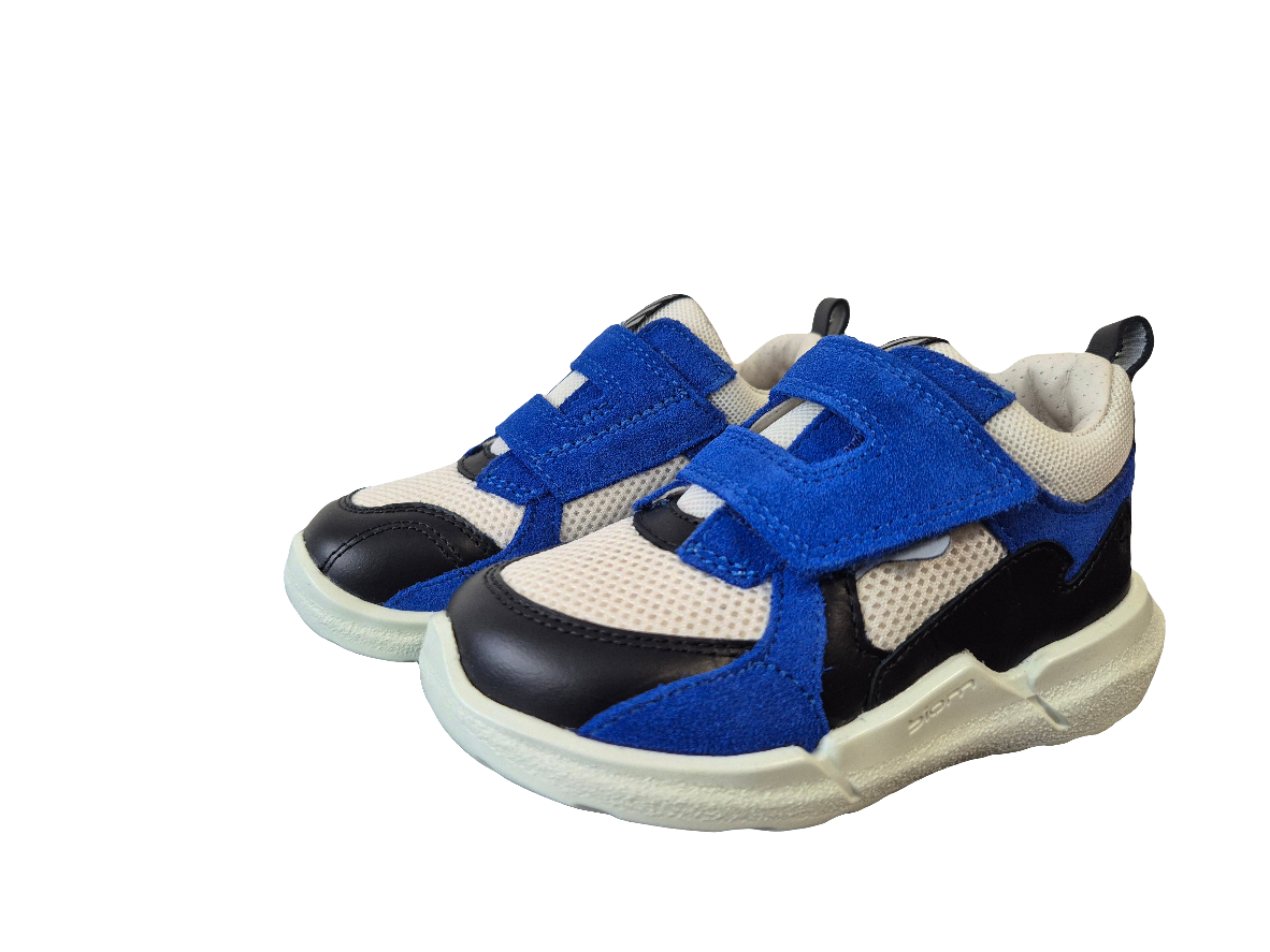 ECCO Biom Lauflernschuh Sneaker weiß/blau/schwarz Gr. 22