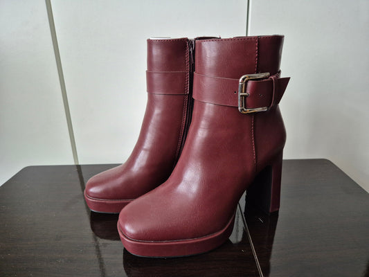 ANISTON SHOES Stiefelette mit Plateau weinrot Gr. 36