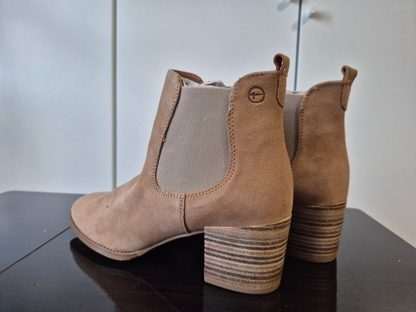 TAMARIS Chelsea Boots Cowboy Stiefelette beige