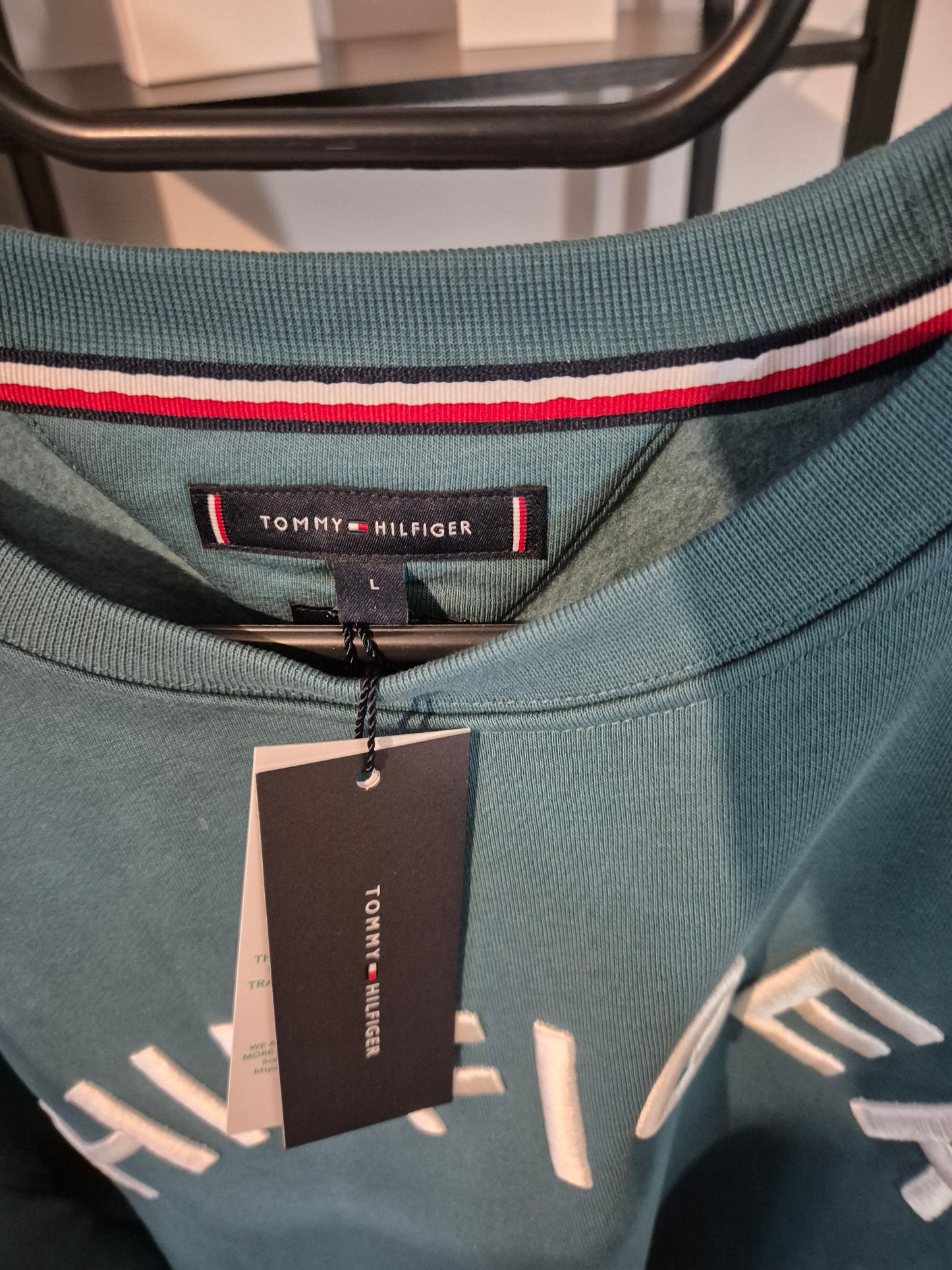 Tommy Hilfiger Sweatshirt smaragdgrün Gr. L
