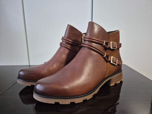 CAPRICE Stiefelette Blockabsatz, Ankleboots, Komfortschuh braun Gr. 36