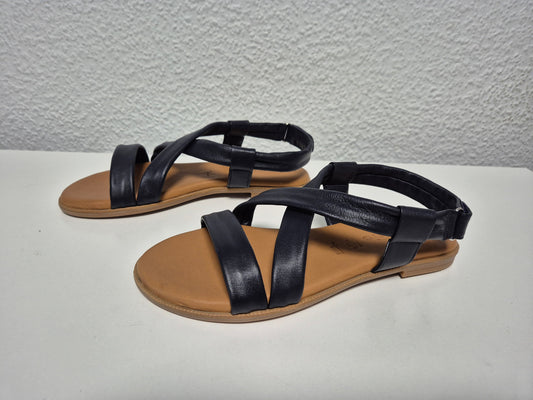 TAMARIS Riemchensandale Sommerschuh, Sandalette mit Klett schwarz Gr. 39