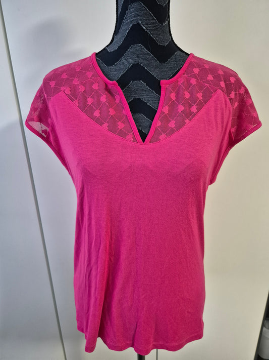 Laura Scott Spitzenshirt rosa
