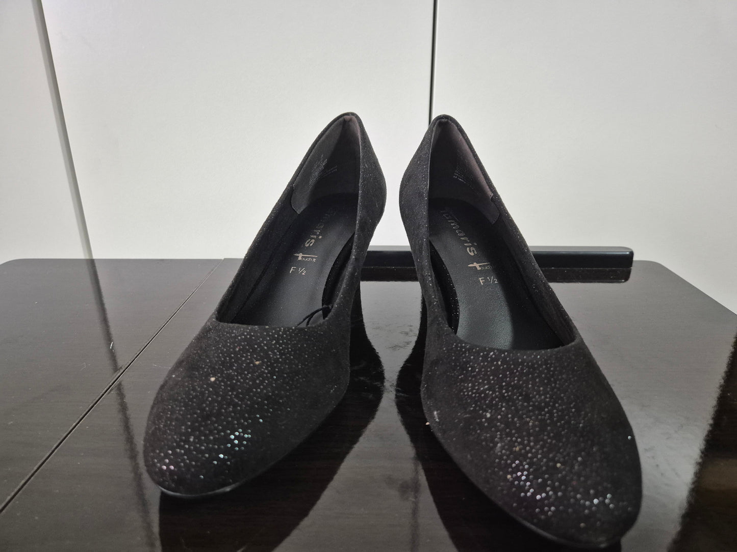TAMARIS DAENERYS Pumps schwarz mit Glitzer Gr. 41