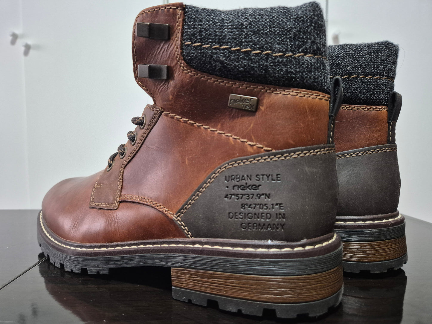 Rieker Schnürstiefel Rieker-Tex braun Gr. 40