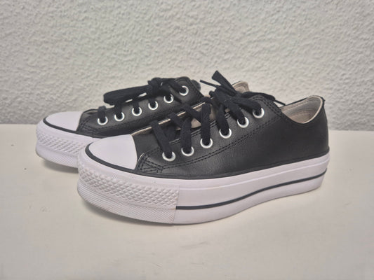 Converse Chuck Taylor All Star Platform Leather Sneaker schwarz Gr. 37