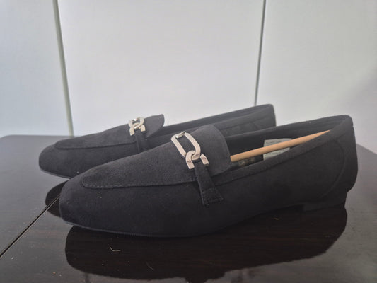 ANISTON SHOES Loafer Slipper Flat schwarz Gr. 40