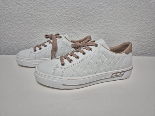 RIEKER Plateausneaker mit harmonischen Kontrastdetails weiß Gr. 40